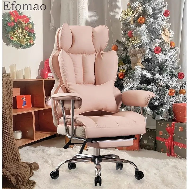 Big And Tall Office Chair 400lbs Pu Leather Computer Chair With Leg Rest